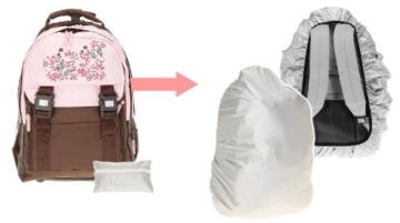 4er SET ELEPHANT FLORA Trolley Schultrolley + Sporttasche + Mäppchen + Regenschutz / Rucksacktrolley / Rosa BRAUN - 