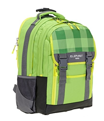 ELEPHANT HERO2 Trolley Schultrolley Rucksacktrolley Trolly 12365 (Plaid Grün) - 
