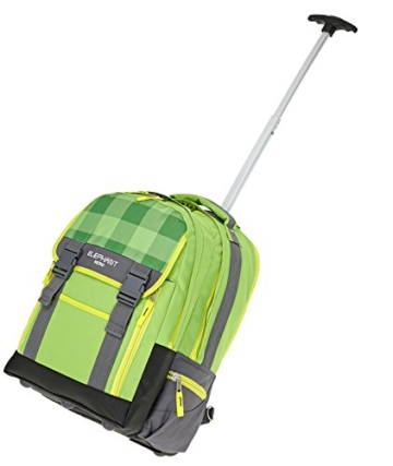 ELEPHANT HERO2 Trolley Schultrolley Rucksacktrolley Trolly 12365 (Plaid Grün) -