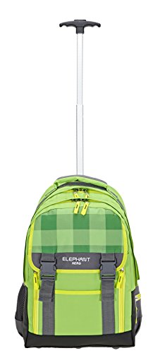 ELEPHANT HERO2 Trolley Schultrolley Rucksacktrolley Trolly 12365 (Plaid Grün) - 