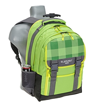 ELEPHANT HERO2 Trolley Schultrolley Rucksacktrolley Trolly 12365 (Plaid Grün) - 