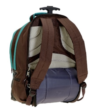 ELEPHANT Schultrolley Schulrucksack Trolley + Regenhülle BUTTERFLY Flower Türkis - 