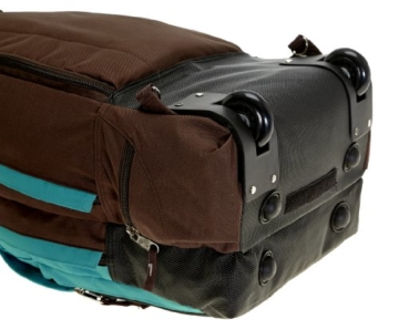 ELEPHANT Schultrolley Schulrucksack Trolley + Regenhülle BUTTERFLY Flower Türkis - 