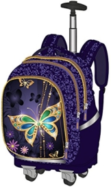 Exclusiv * Schmetterling Mädchen Superlight Smart Schulranzen-Schulrucksack mit Rollen 50x28x20cm Trolley Koffer Handgepäck EDEL -