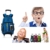 Lalawow Schultrolley Schulranzen mit Rollen Schultasche Schulrucksack mit Rollen Schultertasche Rucksack Backpack mit rollen Rollentasche für Jungen Mädchen Kinder (Schwarz) - 