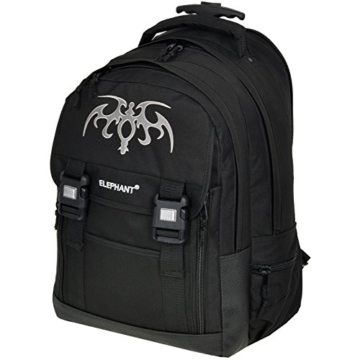 Schultrolley ELEPHANT Schulrucksack BLACK TRIBAL TATTOO Trolley - Schwarz -