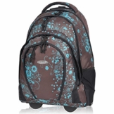 Schultrolley FABRIZIO Schulrucksack Trolley Valencia Flowers 33 Liter Engelblau -