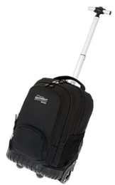SOUTHWEST Trolley Rucksack SAMMY2 mit Kunststoffboden + Trinkflasche (Schwarz 0100) -