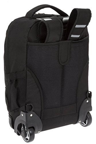 SOUTHWEST Trolley Rucksack SAMMY2 mit Kunststoffboden + Trinkflasche (Schwarz 0100) - 