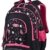 Schultrolleys Mädchen,Coofit Trolley Rucksa Kindertrolley Schultrolley Trolley Rucksack mit Rollen Rucksacktrolley Schulrucksack Schulranzen Trolley Tasche (Schwarz mit Blau) (Schwarz mit Rose) - 5