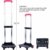 Schultrolleys Mädchen,Coofit Trolley Rucksa Kindertrolley Schultrolley Trolley Rucksack mit Rollen Rucksacktrolley Schulrucksack Schulranzen Trolley Tasche (Schwarz mit Blau) (Schwarz mit Rose) - 9